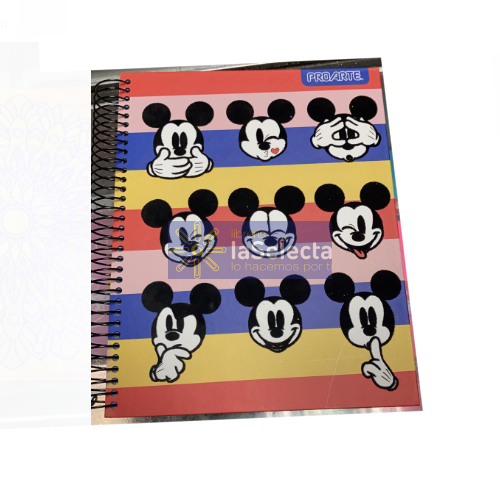 CUADERNO BOOK MICKEY MOUSE JUVENIL 7MM 150HJS PROARTE